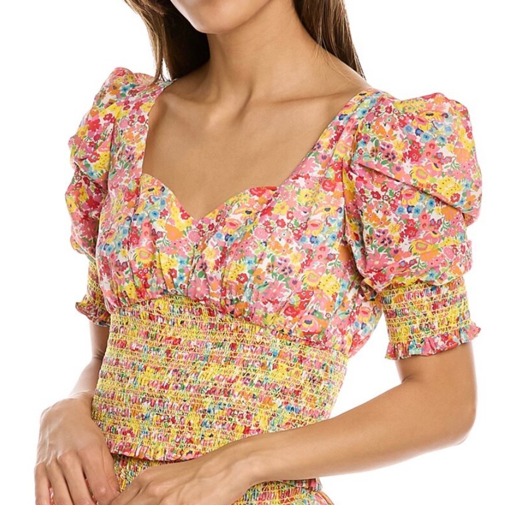 Stellah floral Crop Top